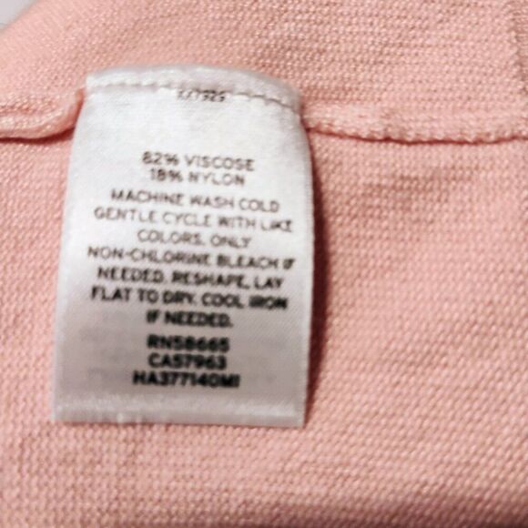 Halogen Cardigan Sweater Womens Lightweight Long Whimsical Bell Sleeves Pink L - Picture 12 of 14